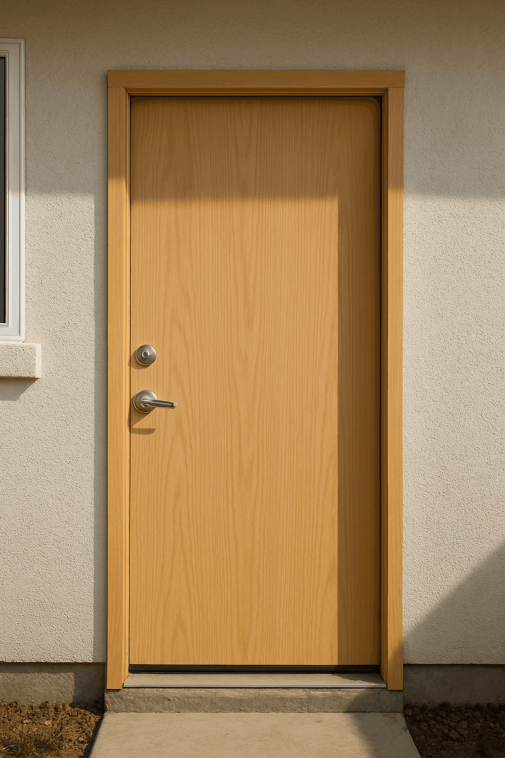 Pintu Eksterior Plywood Cerah